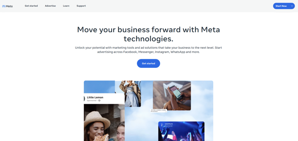 screenshot halama utama business.meta.com